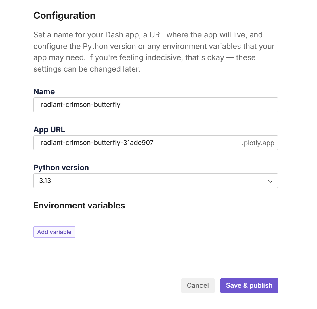 Configuration options