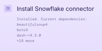 Dependency installation