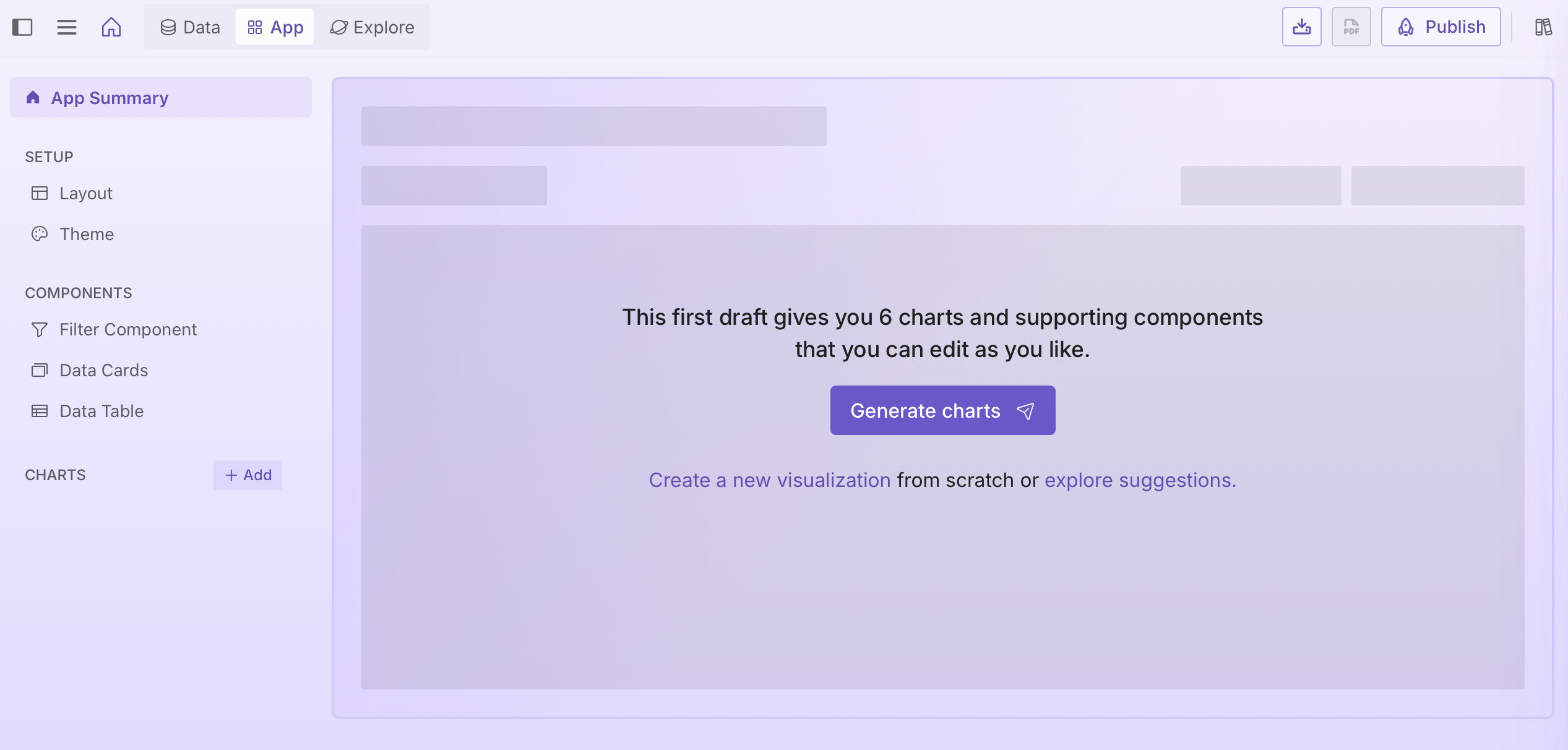 App tab landing page