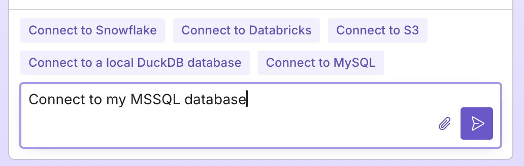 Type your connection request in the chat