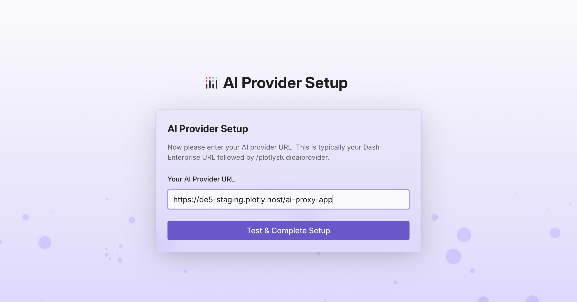 AI Provider Setup Screen
