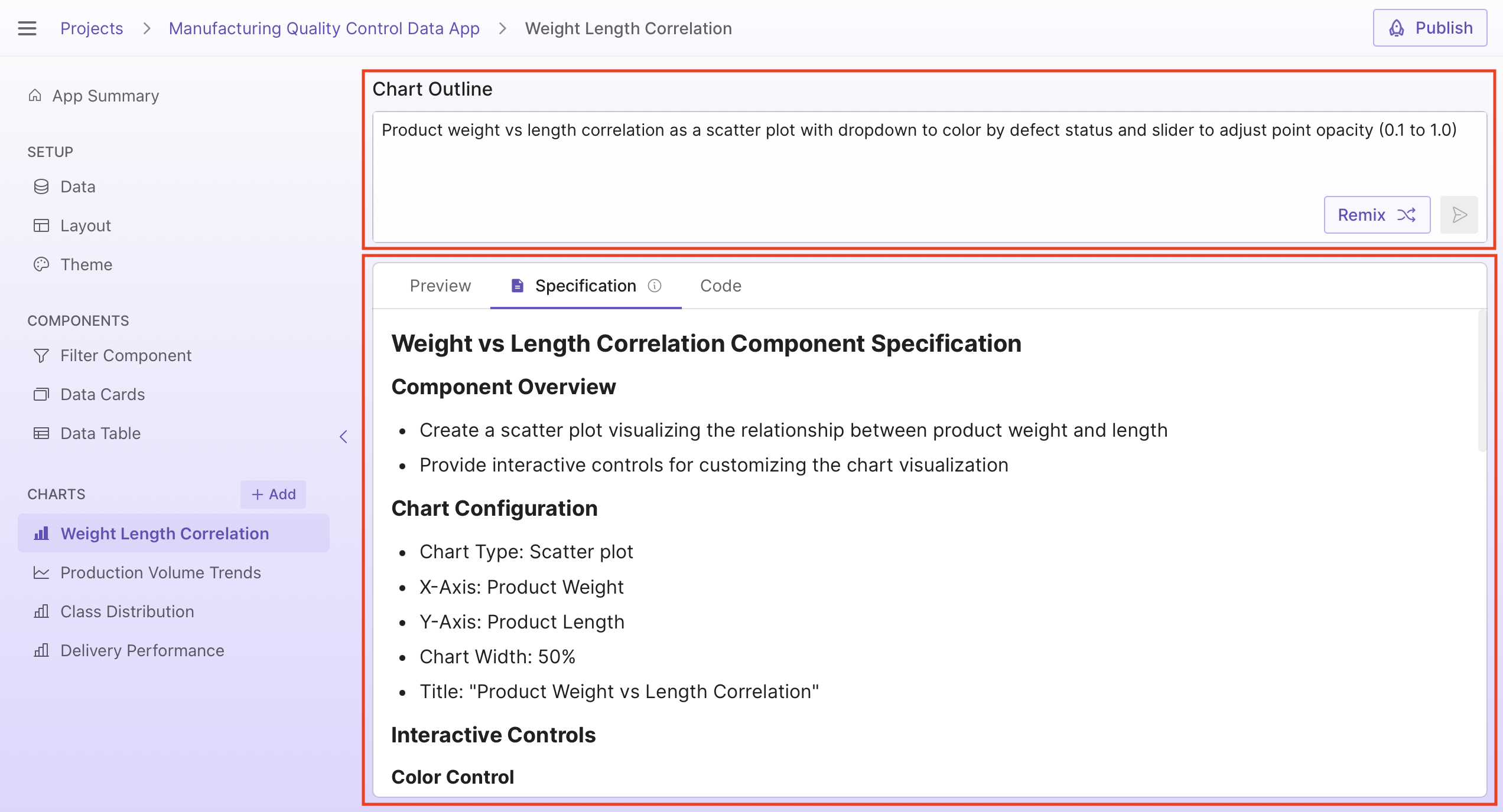 Outline vs specification