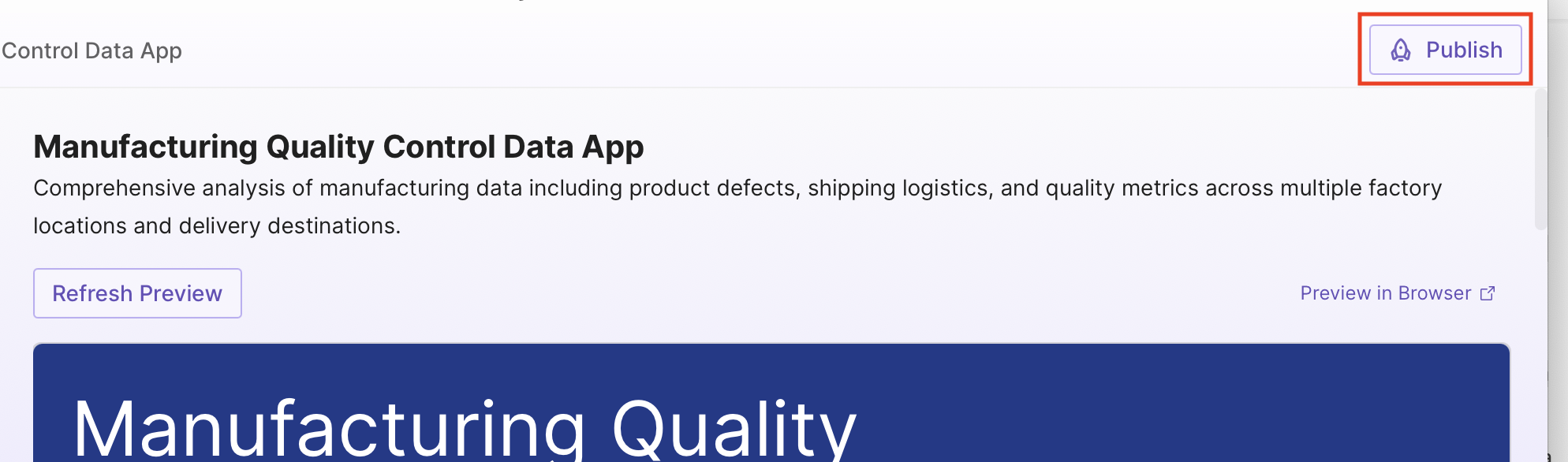 Publish app