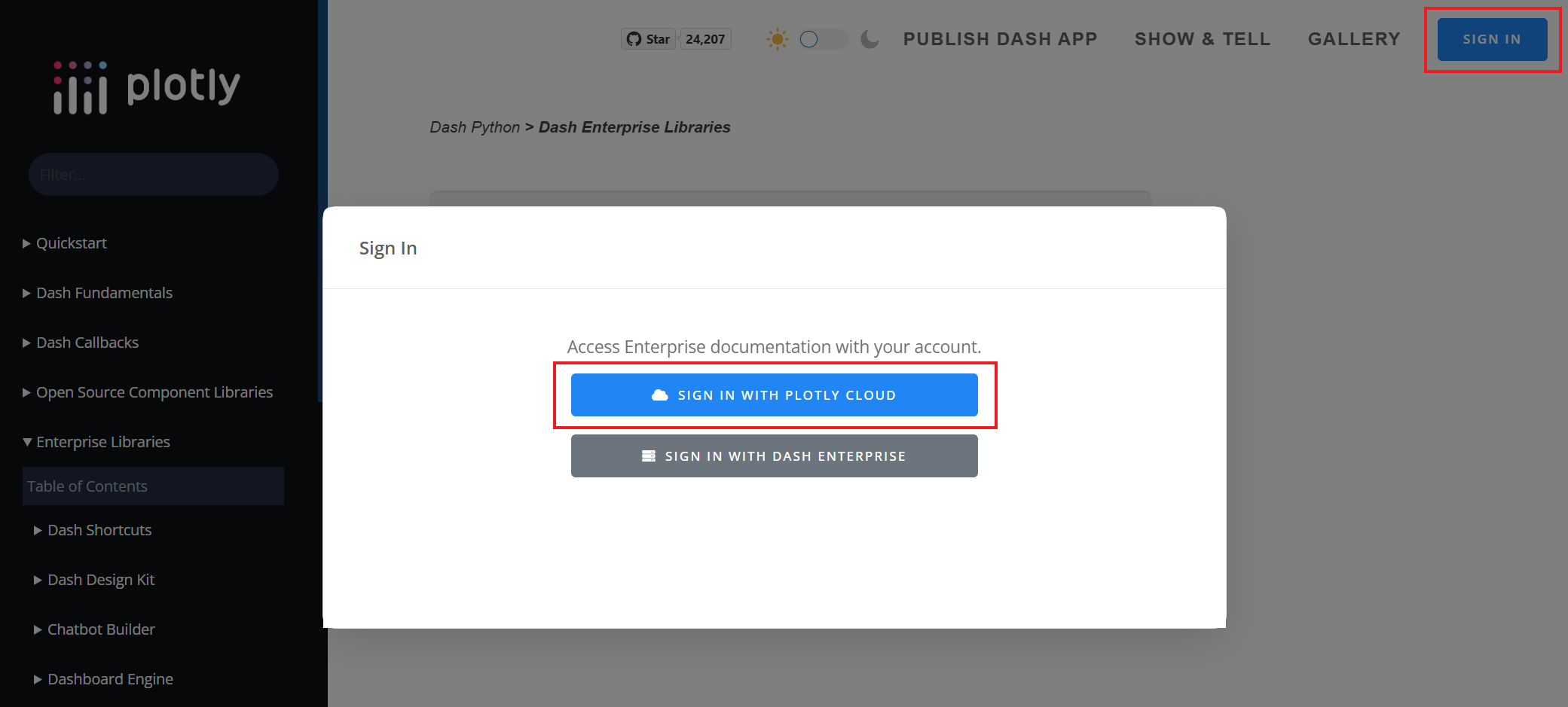 Signing in to dash.plotly.com with Plotly Cloud